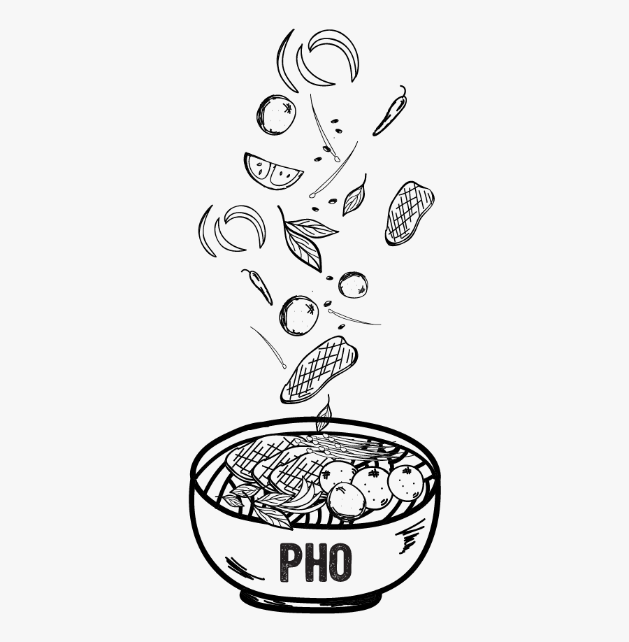 Noodle Clipart Called - Pho Black And White, Transparent Clipart