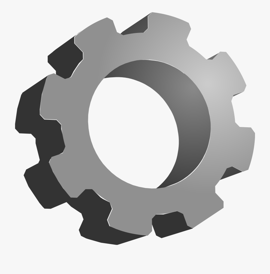 Gear Icon Free Vector - 3d Gear Clipart, Transparent Clipart