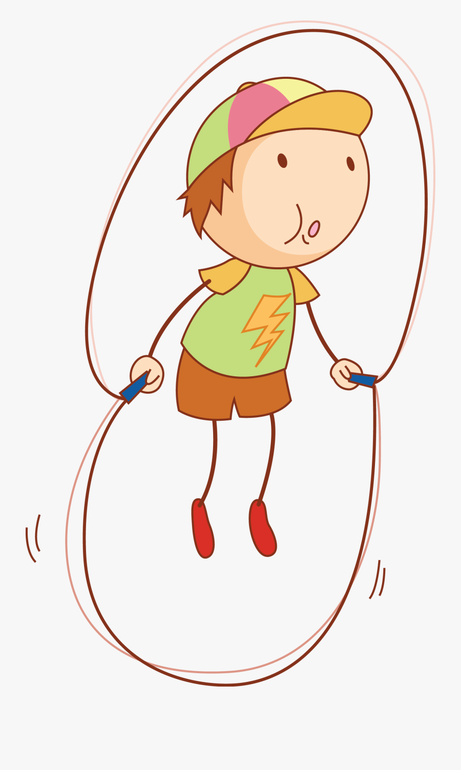 Child Skipping Cartoon, Transparent Clipart