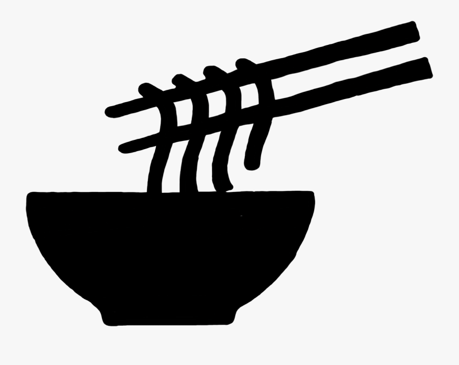 Noodle Clipart Black And White - Pho Bowl Clip Art, Transparent Clipart
