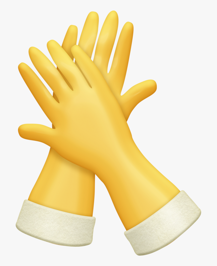 Kitchen Clipart Gloves - Rubber Gloves Cartoon Png, Transparent Clipart