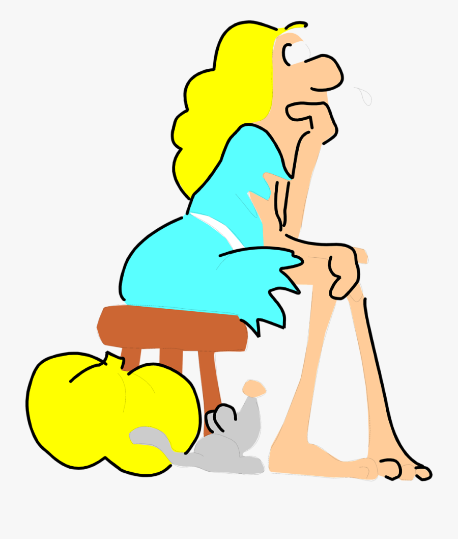 Nervous Woman - Cartoon Woman, Transparent Clipart
