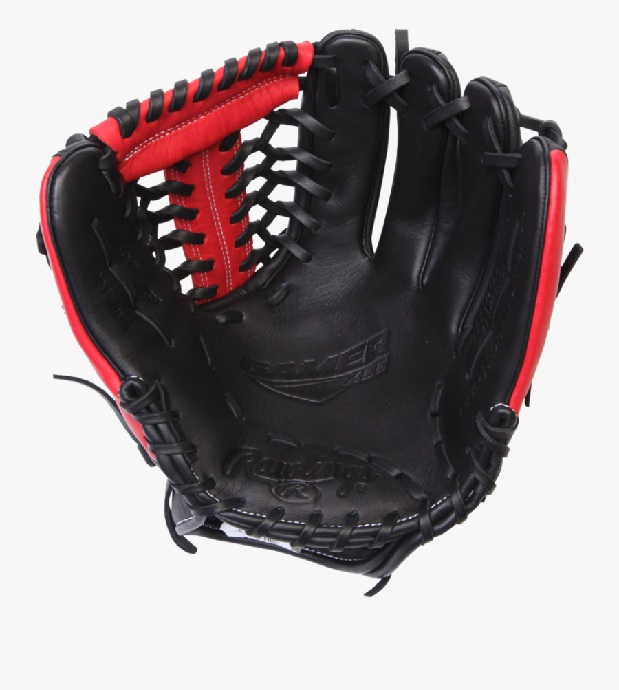 Left Hander Baseball Glove Clipart - Rawlings Gamer Xle Le Black Scarlett, Transparent Clipart