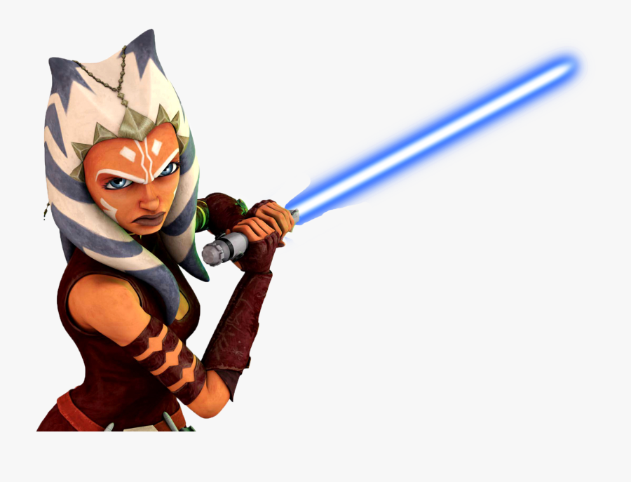 Ahsoka Blue Lightsaber By Superherotimefan - Star Wars Ahsoka Png, Transparent Clipart