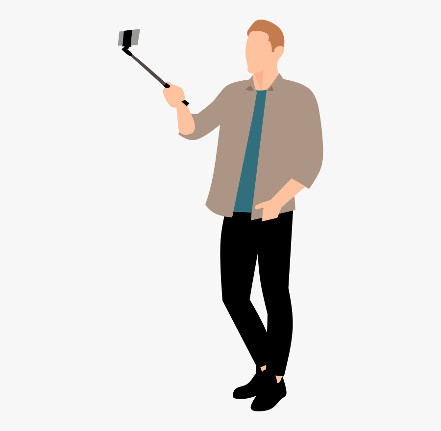Man Taking A Selfie - Taking A Selfie Clipart Png, Transparent Clipart