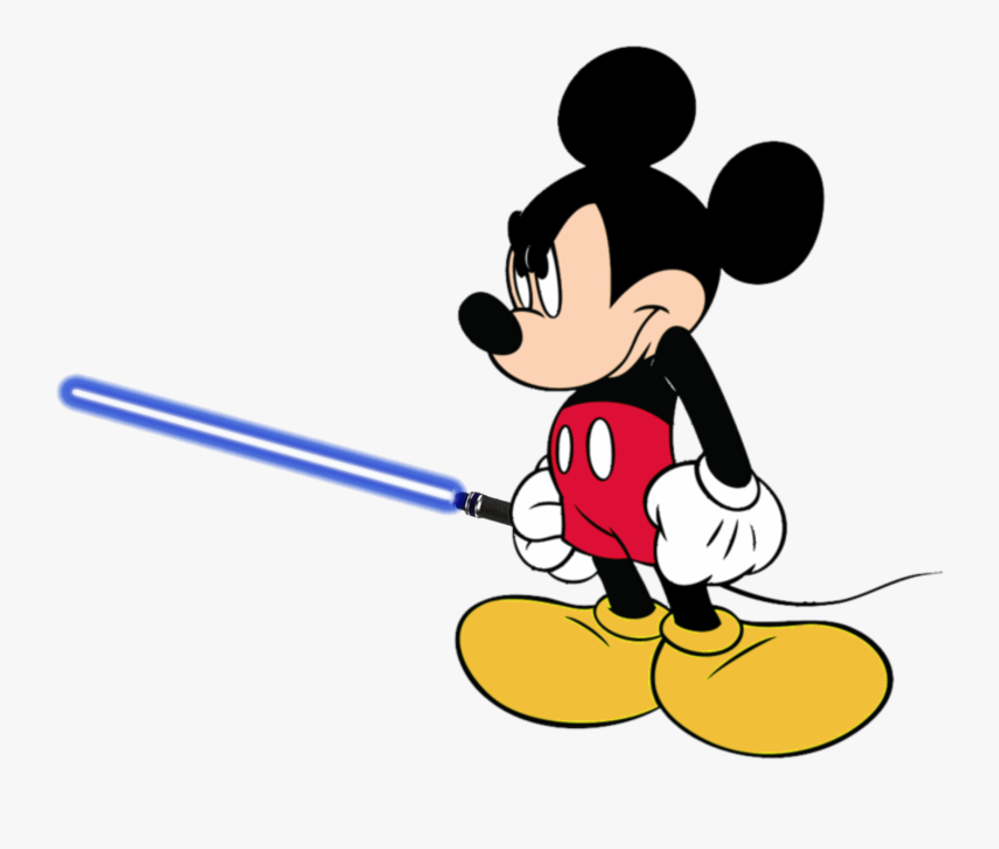 Mickey Mouse Has His Lightsaber @themizfitzsquad - Mickey Mouse Angry Png, Transparent Clipart