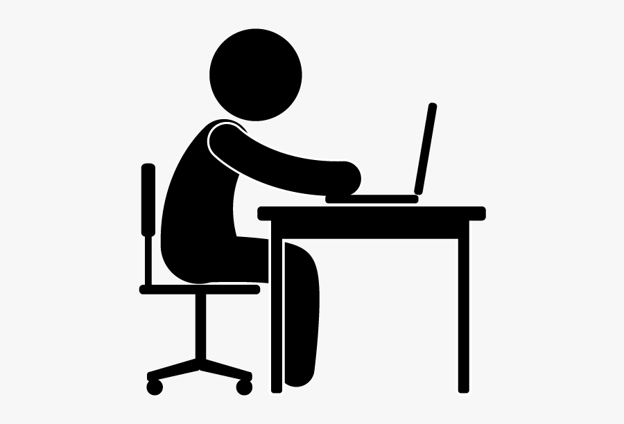 Thumb Image - Office Work Clipart Black And White, Transparent Clipart