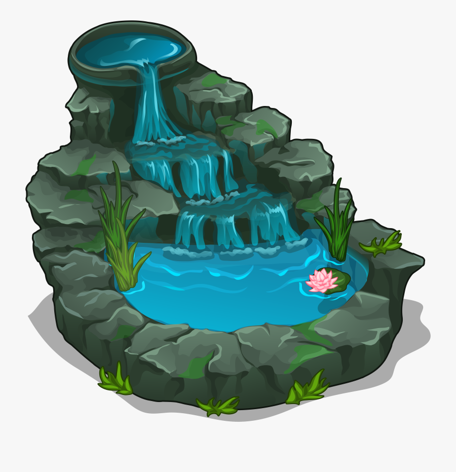 Fountain Clipart Water Feature - Waterfalls Clipart Png, Transparent Clipart