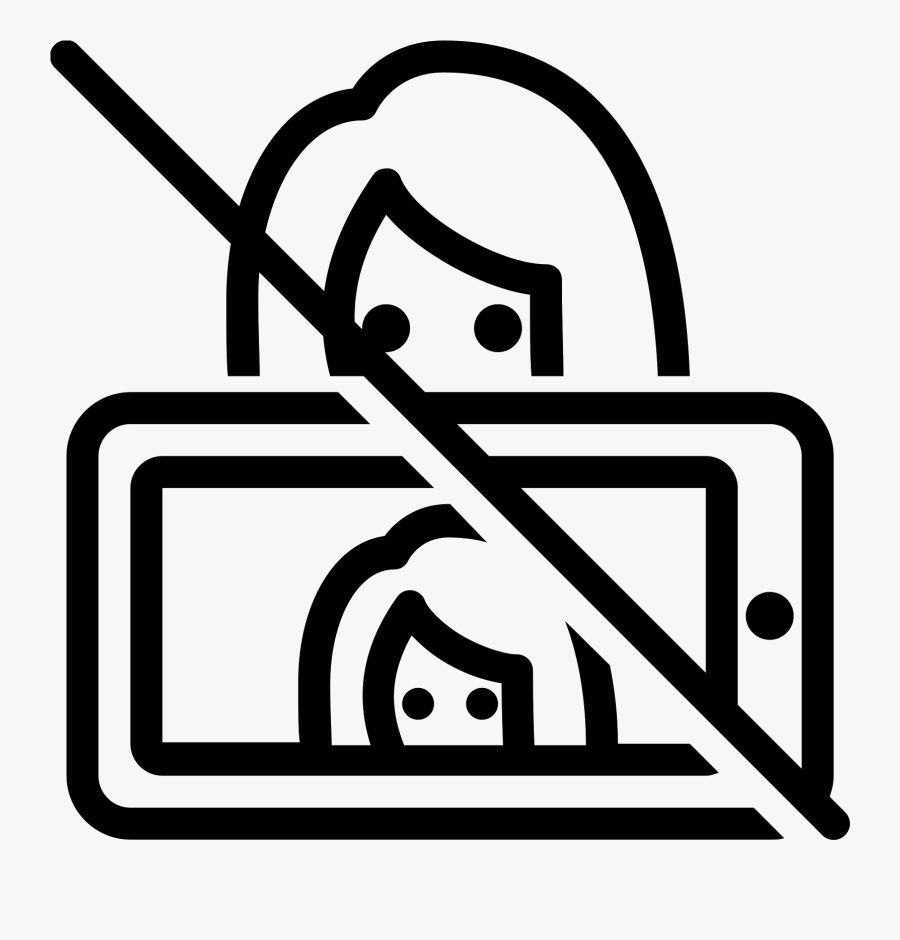 No Selfie Icon - Icon, Transparent Clipart