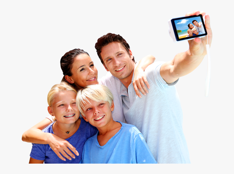 Family Png Images - Family Taking Selfie, Transparent Clipart