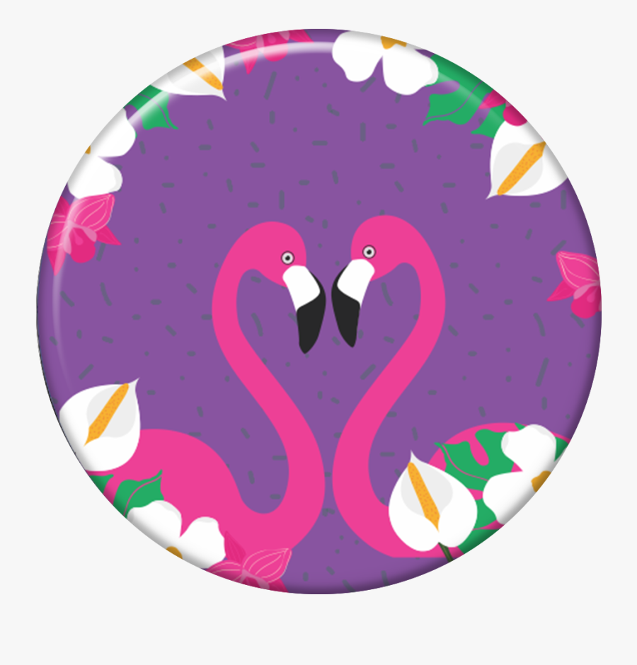 Pop Selfie Flamingo Coração - Circle, Transparent Clipart