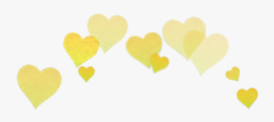 Yellow Hearts Filter Selfie Snapchat Snapchat Crown - Yellow Heart Crown Png, Transparent Clipart