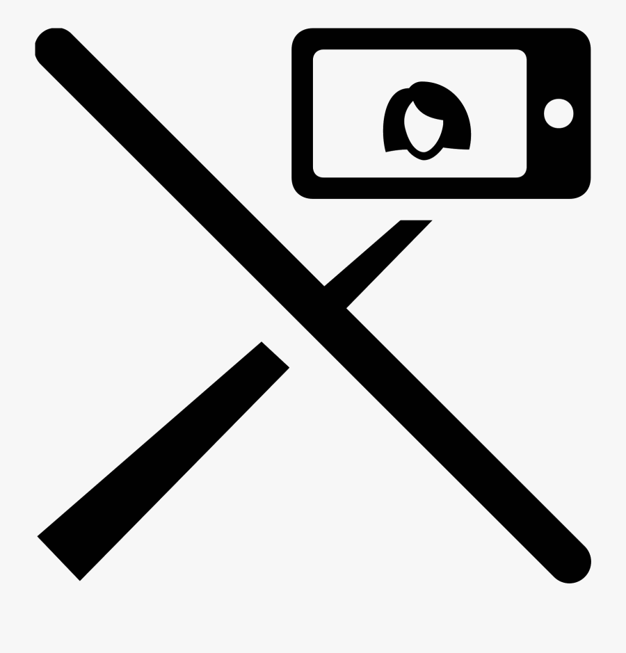No Selfie Stick Icon - No Selfie Stick Png, Transparent Clipart