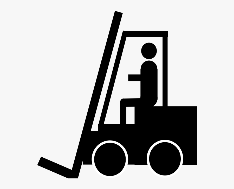 Forklift Clipart Black White, Transparent Clipart