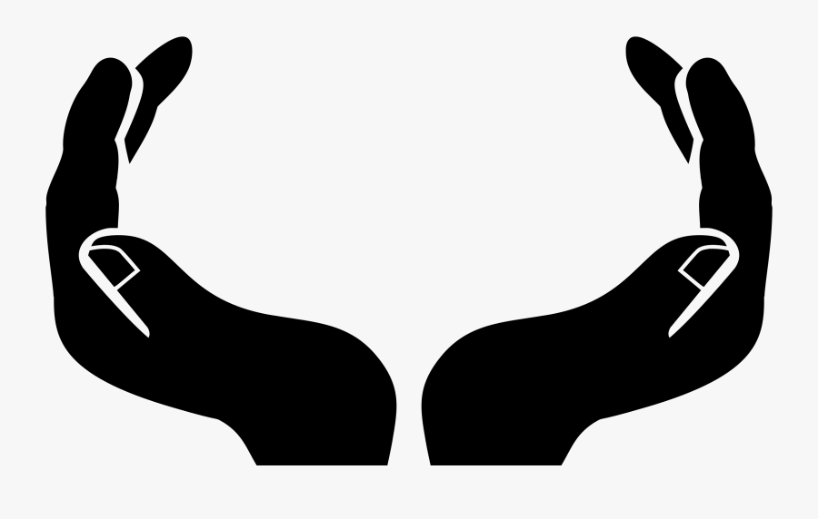 Human Behavior,silhouette,neck - Open Hands Clip Art, Transparent Clipart