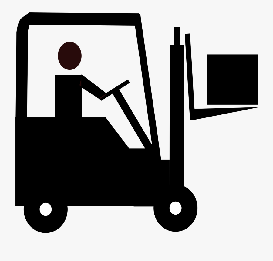 Forklift Clipart Forklift Accident - Forklift Clipart Black And White, Transparent Clipart