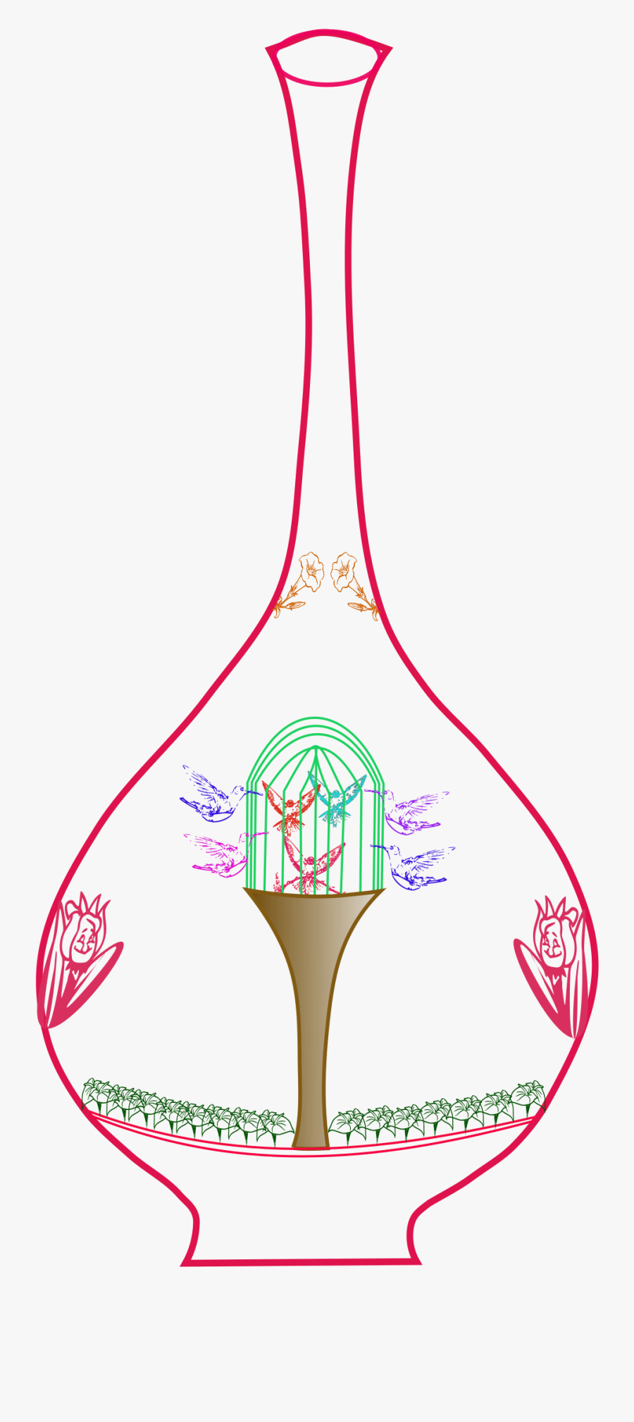 Birds Fountain - Illustration, Transparent Clipart
