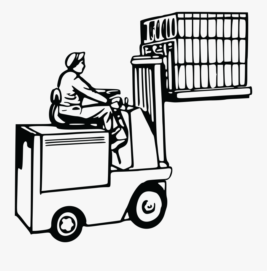 Forklift Clipart Clip Art - Forklift Clipart Black And White, Transparent Clipart