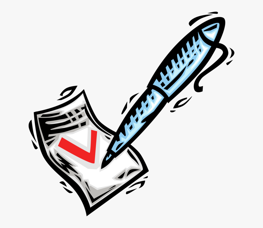 Vector Illustration Of Fountain Pen Writing Instrument, Transparent Clipart