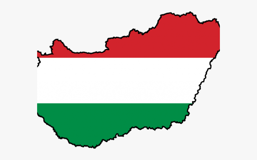 Hungary Flag Map Png, Transparent Clipart