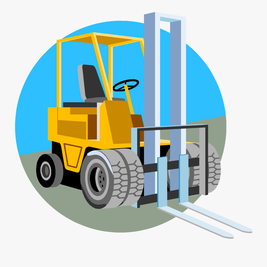 Transparent Market Vendor Clipart - Forklift, Transparent Clipart