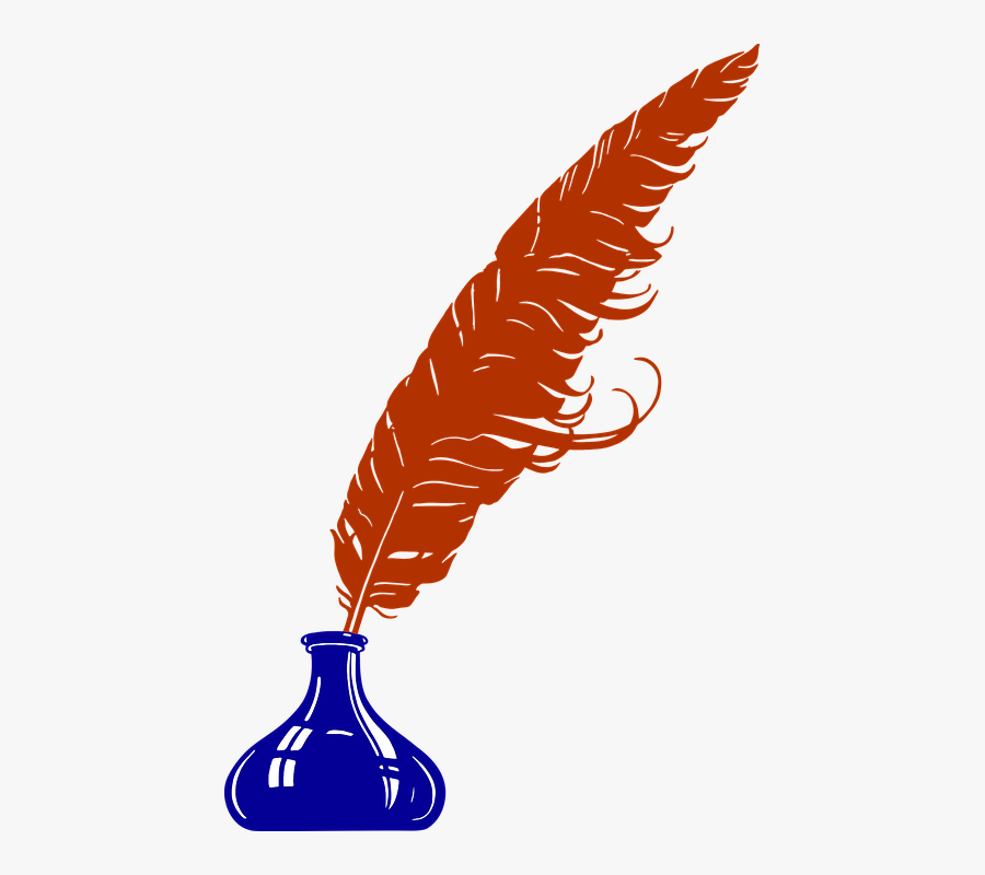 Transparent Red Feather Png - Pluma De Escribir Antigua, Transparent Clipart