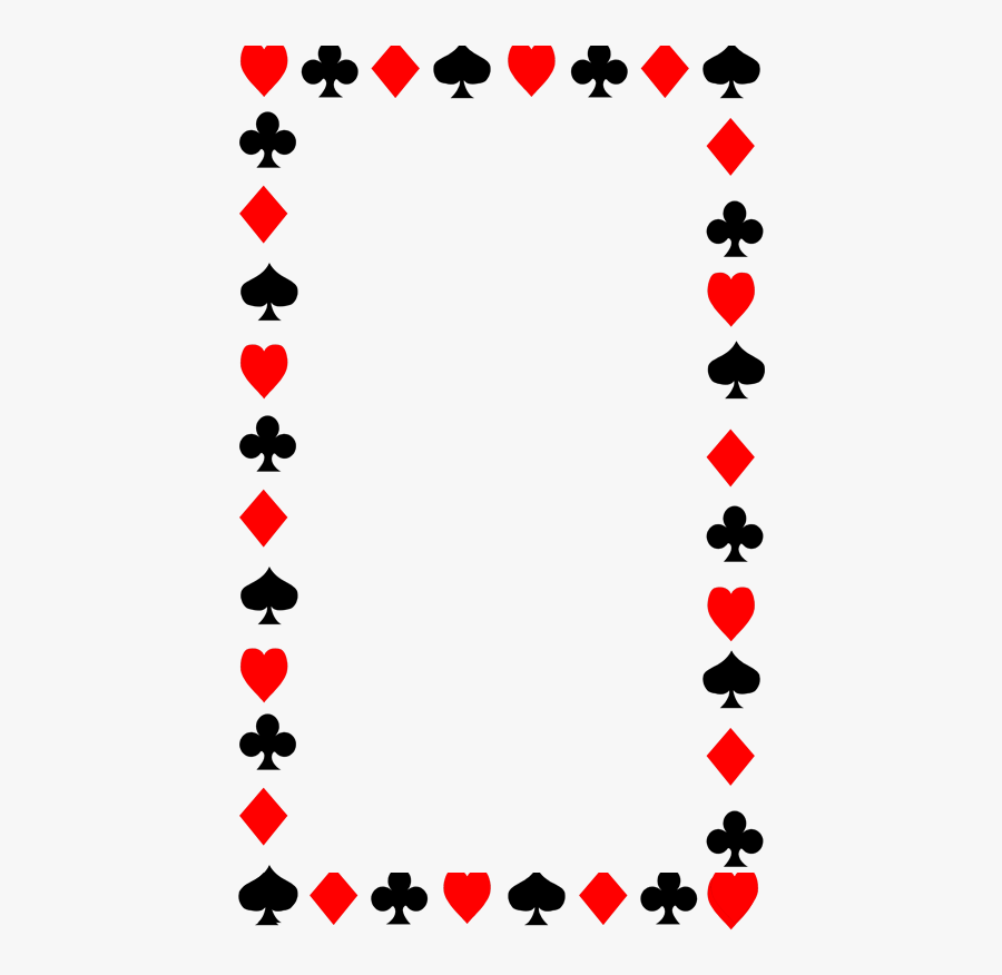 Clip Art Casino Border Clip Art - Playing Cards Clipart Border, Transparent Clipart
