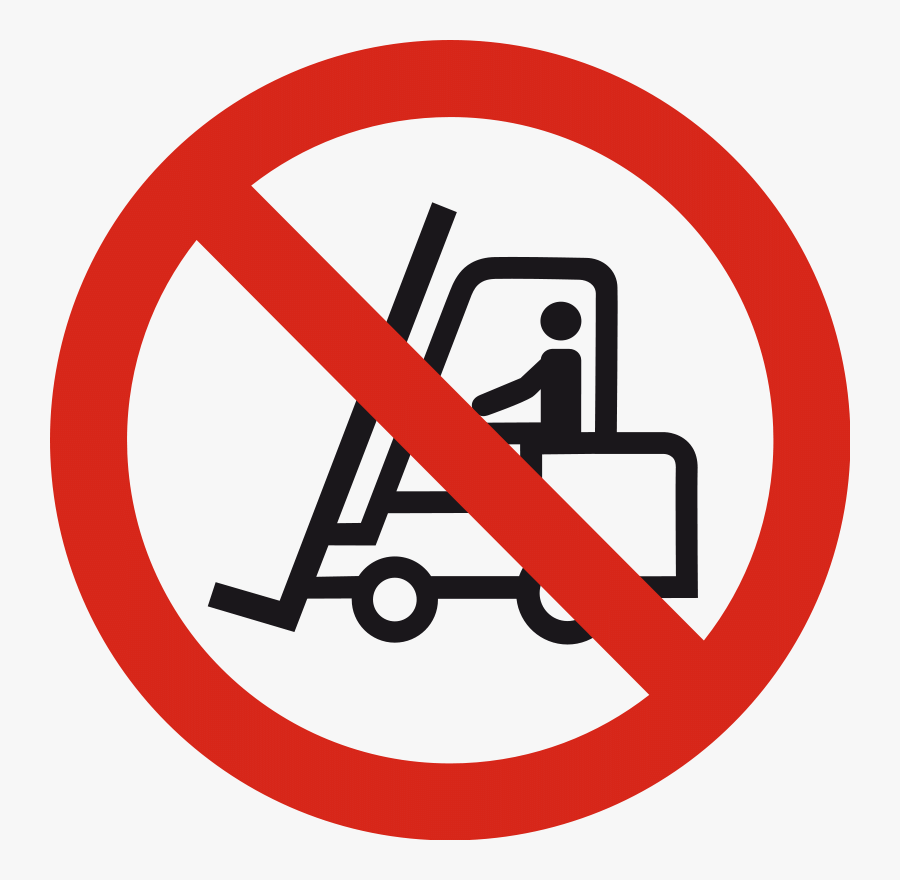 No Cycling Road Sign, Transparent Clipart