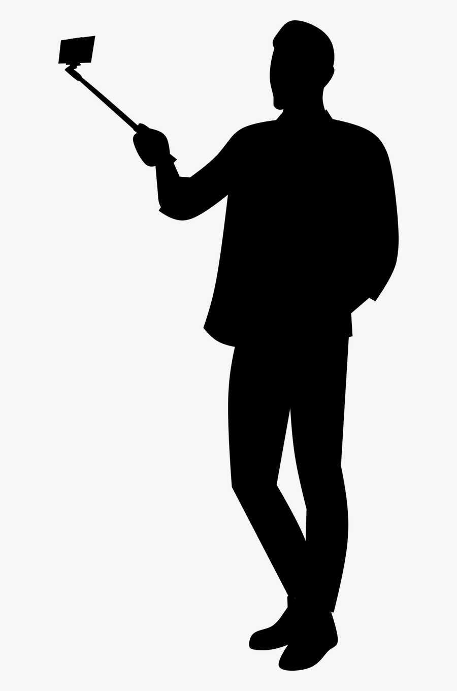 Transparent Phone Silhouette Png - Taking Selfie Silhouette Png, Transparent Clipart
