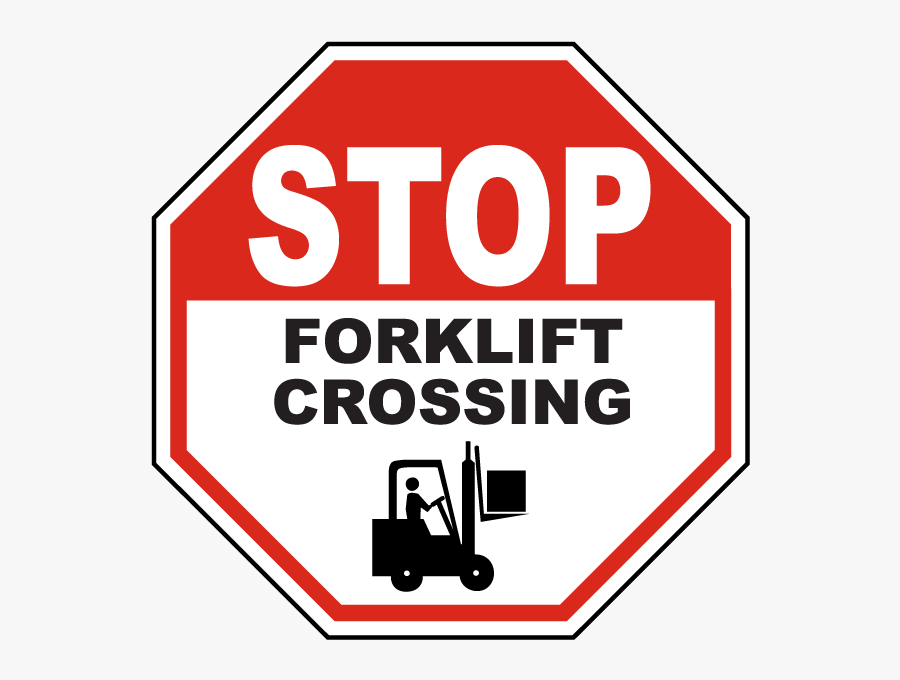 Transparent Credit Clipart - Stop Forklift Crossing, Transparent Clipart