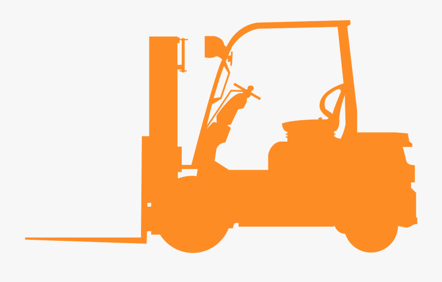 Forklift Icon Orange, Transparent Clipart