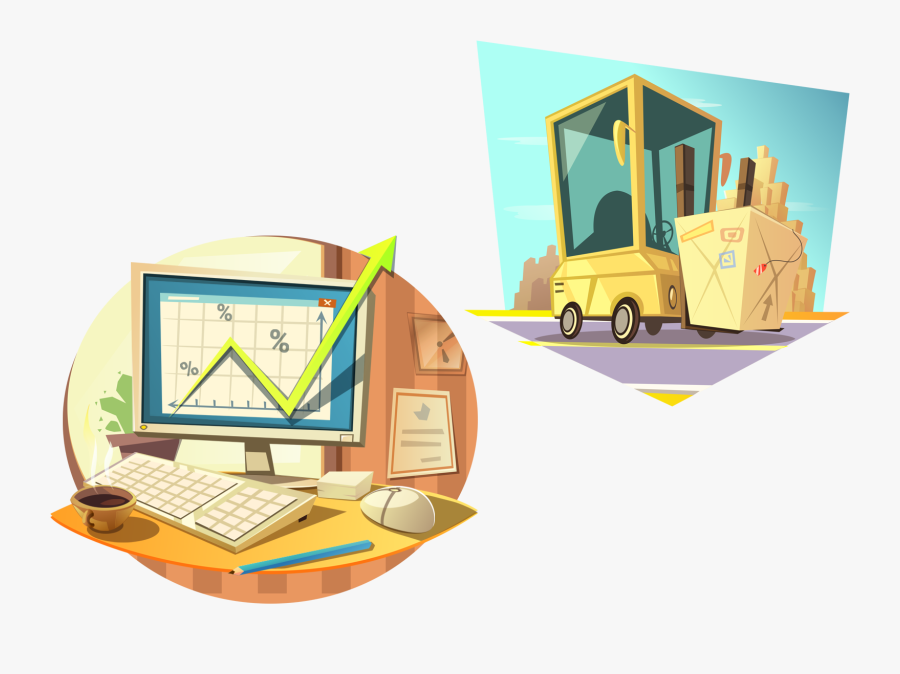 Clip Art Cartoon Warehouse - Dibujos Animados Almacen, Transparent Clipart