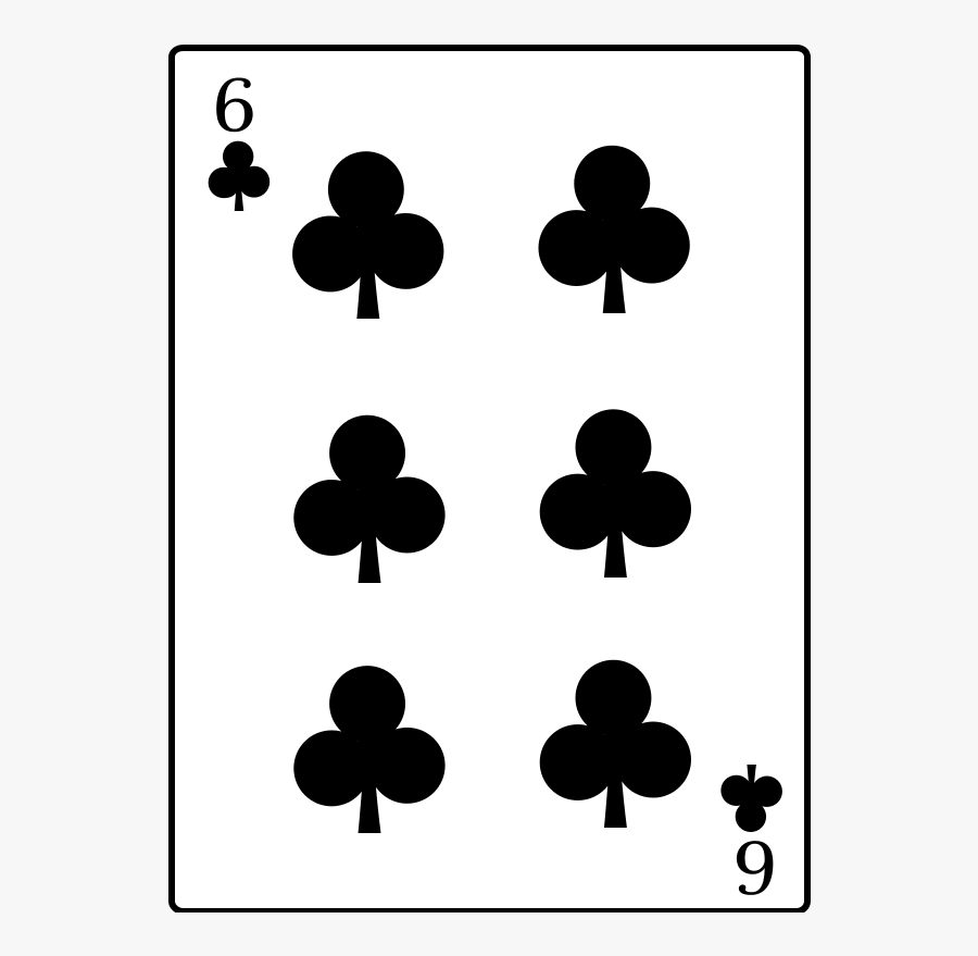 6 Of Clubs - 10 Of Clubs Card, Transparent Clipart
