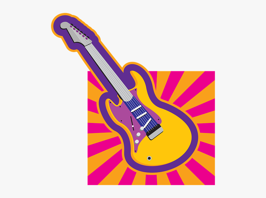 Clipart, Retro, Guitar, Classic, People, 50s, 40s - Retro Guitar Clipart, Transparent Clipart