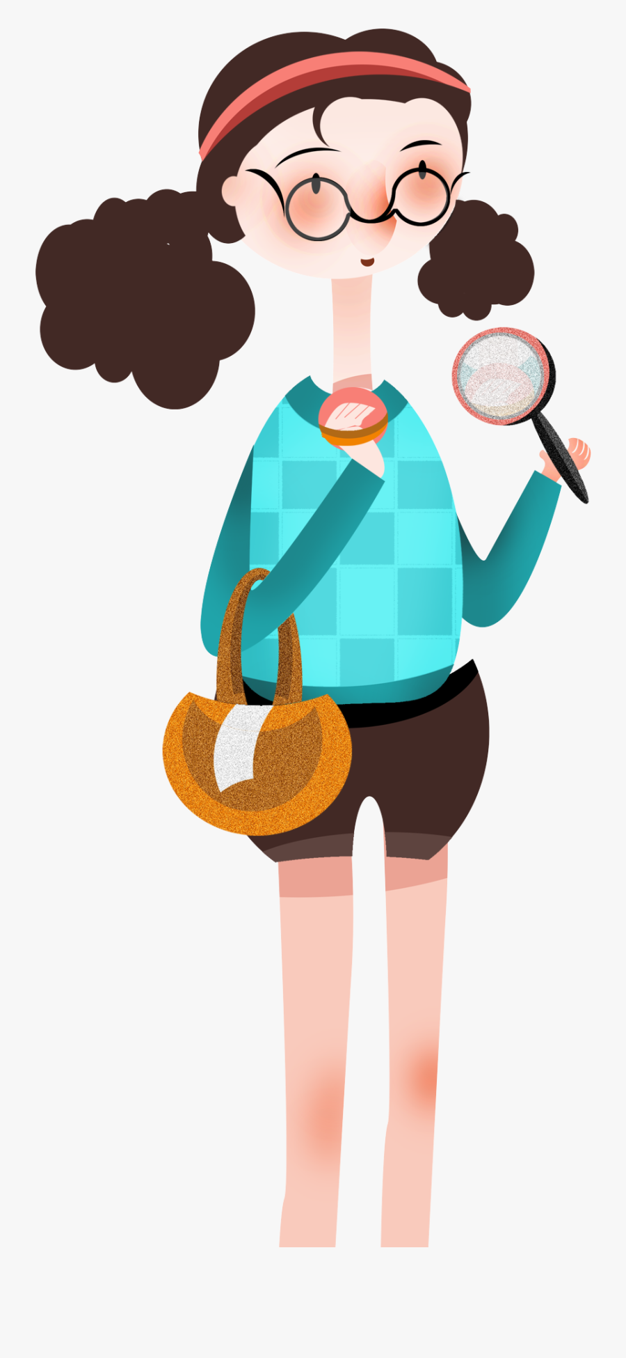 Retro Hand Drawn Illustration Mirror Png And Psd - Mirror, Transparent Clipart