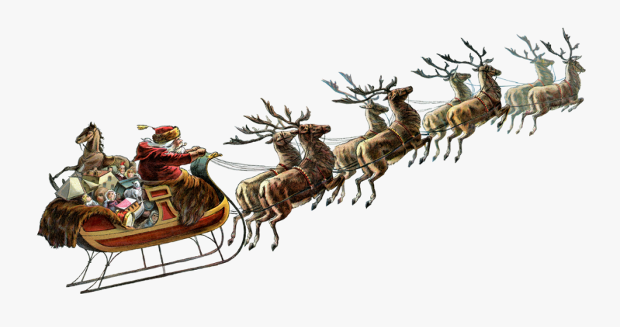 Santa Sleigh Png - Santa Claus Sleigh Png, Transparent Clipart