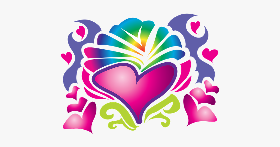 Clipart, Retro, Symbol, Design, Sign, Drawing - Heart, Transparent Clipart