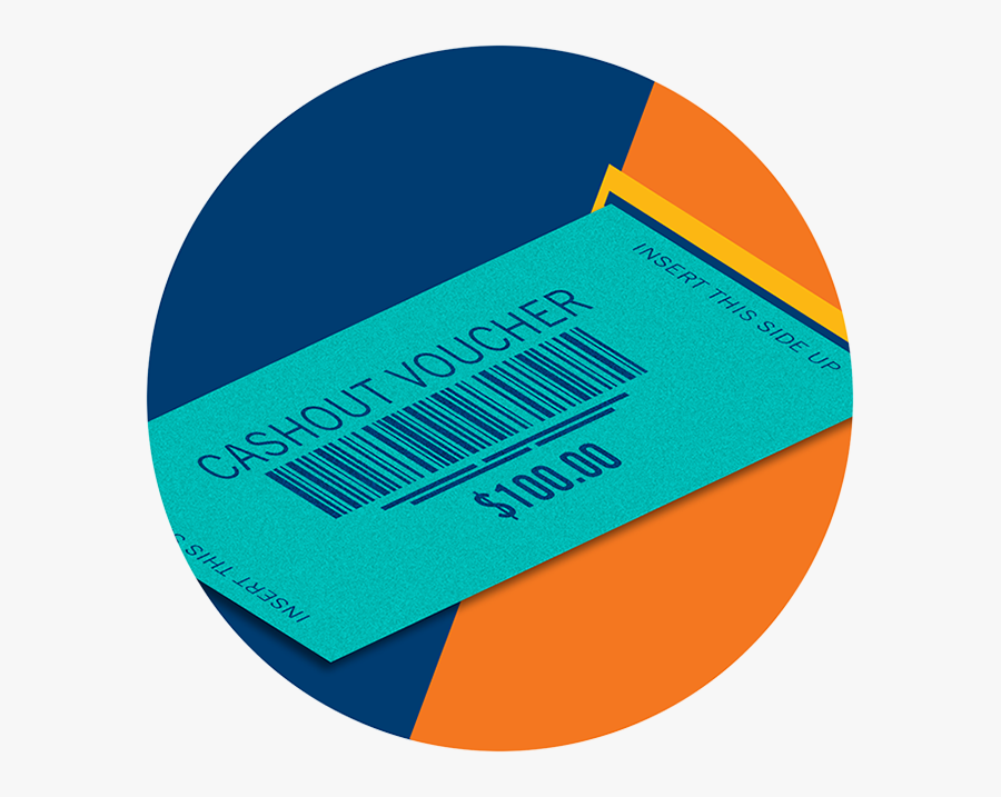 Machine Releasing A Cashout Voucher - Circle, Transparent Clipart
