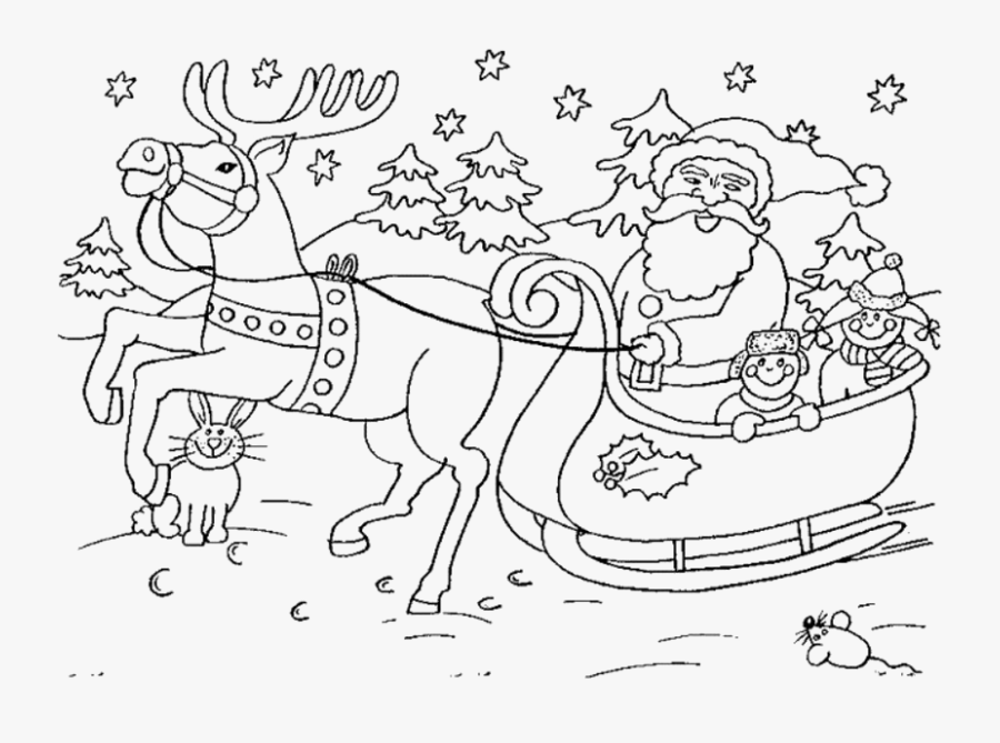 Clip Art Santa Claus Set Out - Coloring Pages Christmas Santa, Transparent Clipart