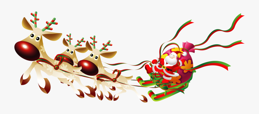 Santa Sleigh Png - Santa Claus Letter Background, Transparent Clipart