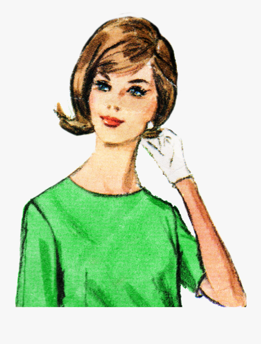 Free Retro Lady Clip Art - Retro Lady Cartoon Png, Transparent Clipart