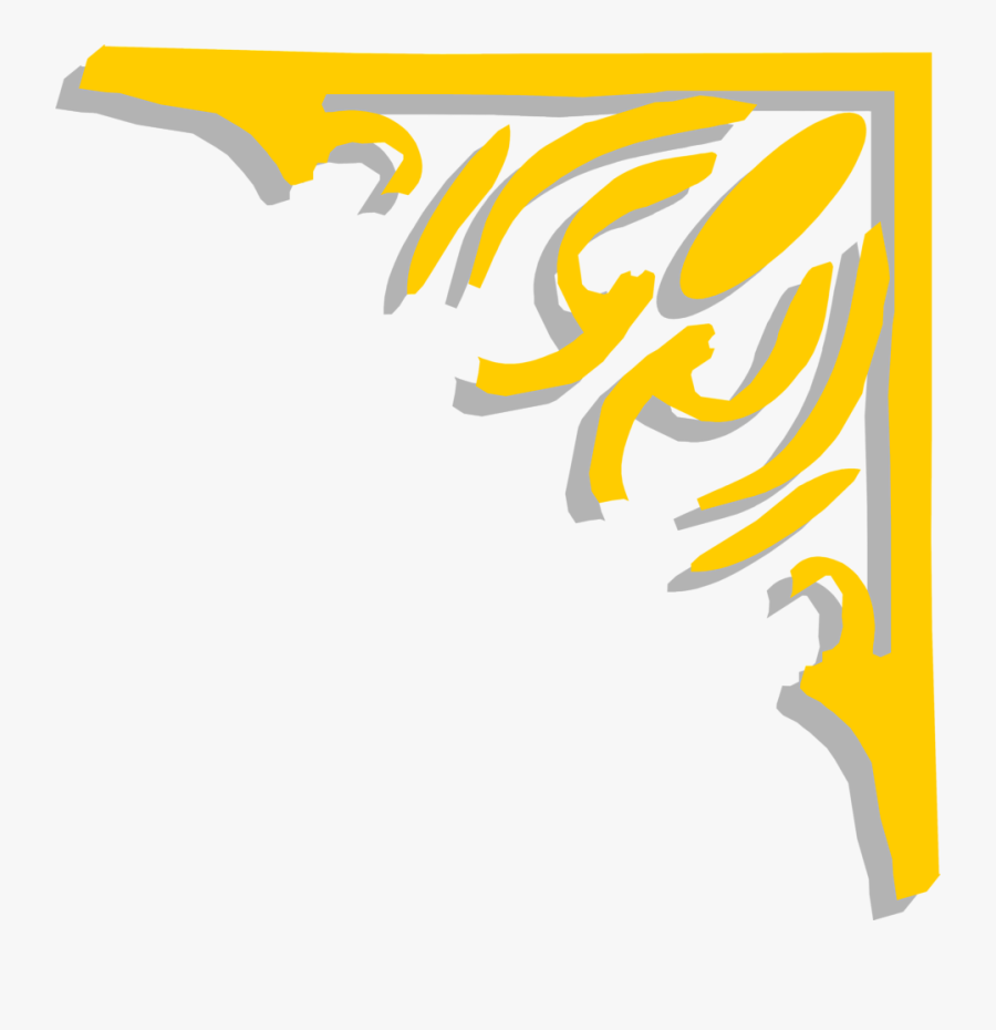 Corner Clipart Books - Corner Border Design Yellow, Transparent Clipart