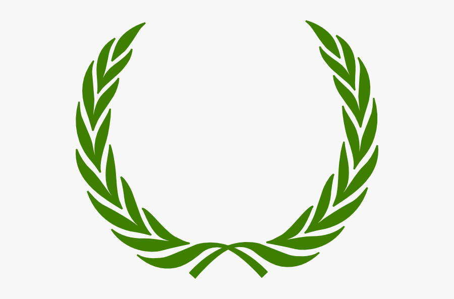 Laurel Wreath Red, Transparent Clipart