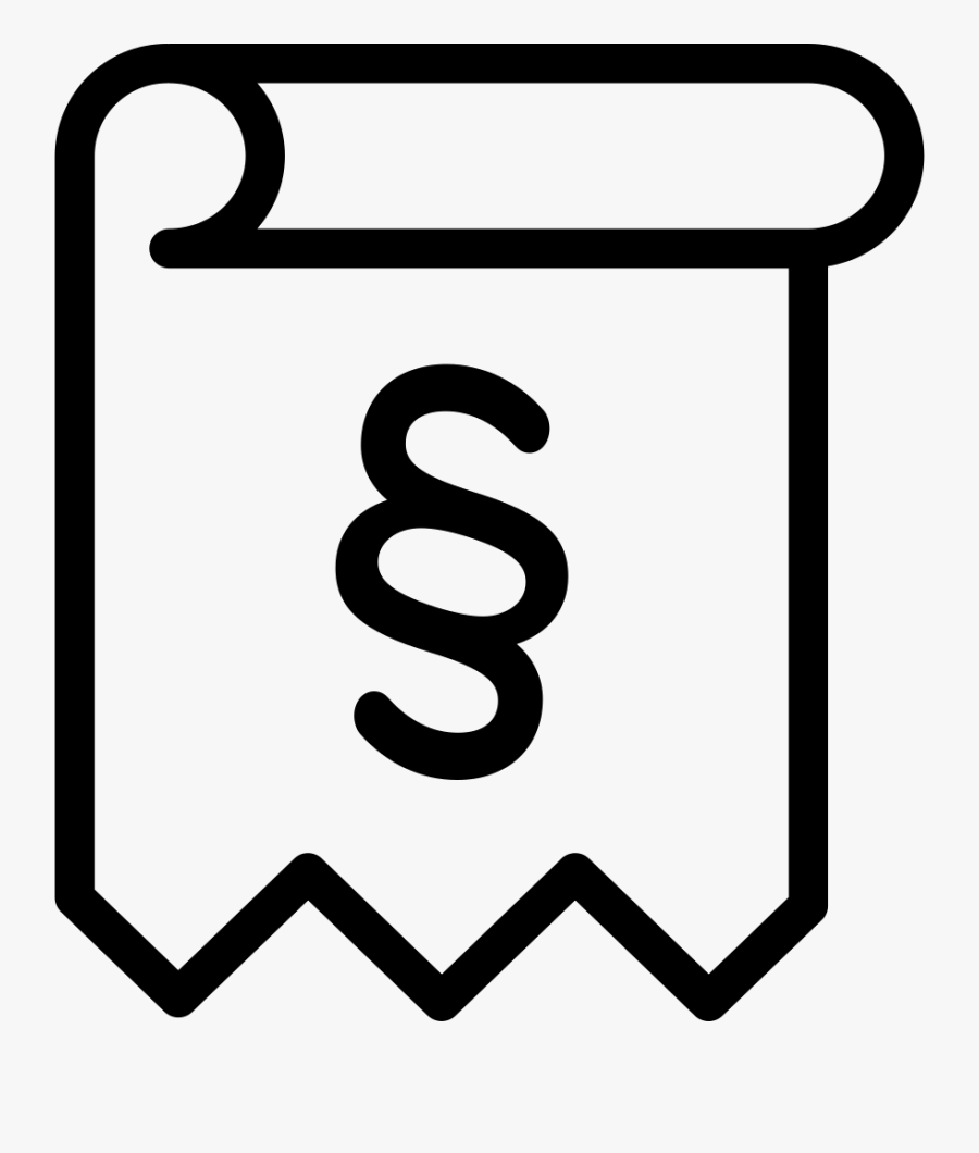 Thin File Document Law Paragraph License Contract Svg - Icon, Transparent Clipart