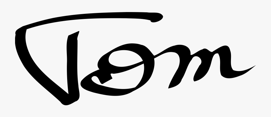 Photography - Tom Name Black And White, Transparent Clipart
