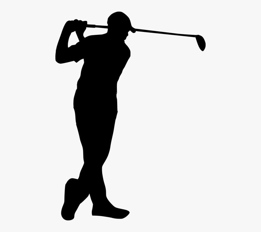 Golf Accuracy Balance - Golf Player Silhouette, Transparent Clipart