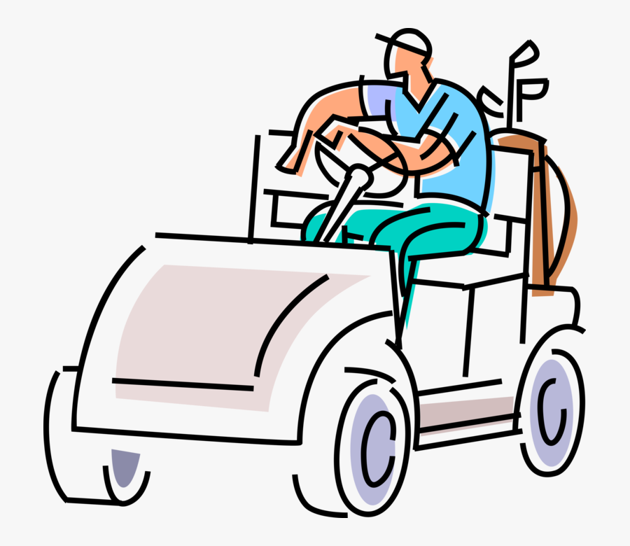 Golfer Waits In Electric, Transparent Clipart