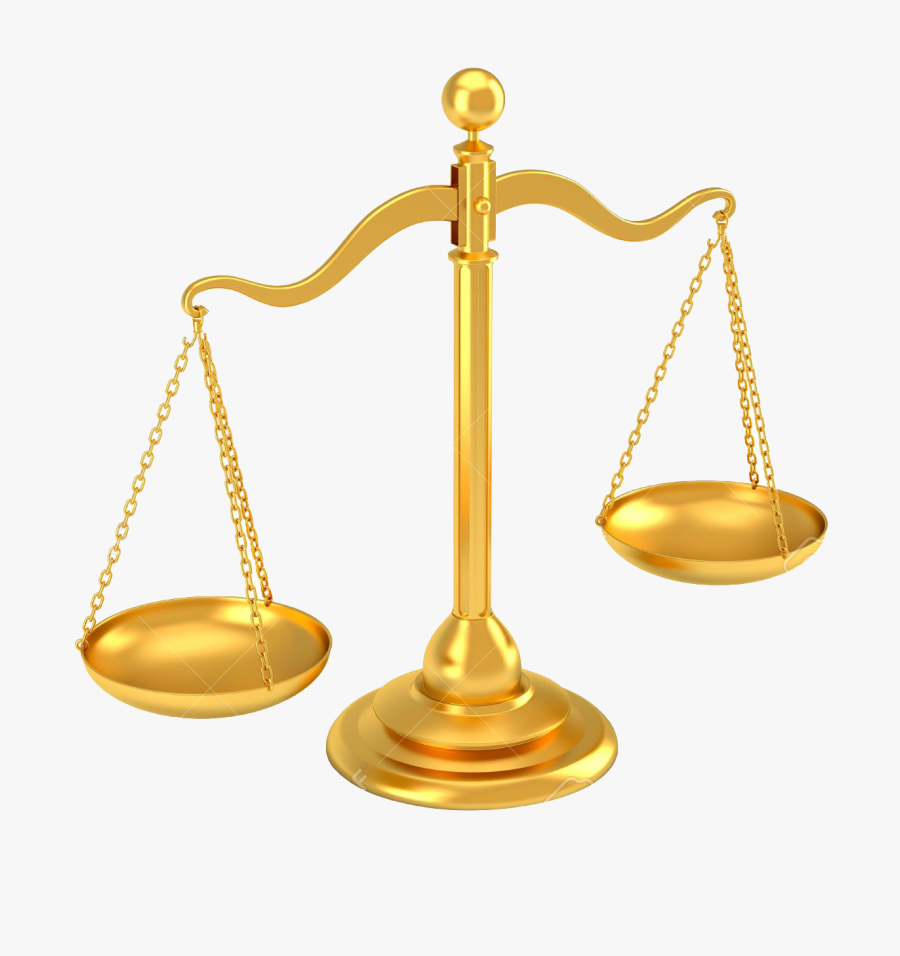 Legal Clipart Gold Scale - Gold Scales Of Justice Png, Transparent Clipart