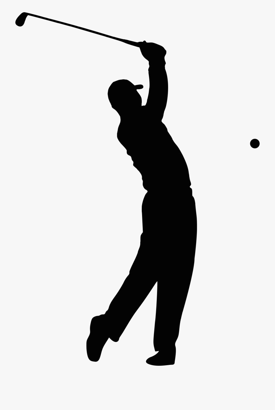 Golf Player Png - Golf Player Silhouette White, Transparent Clipart