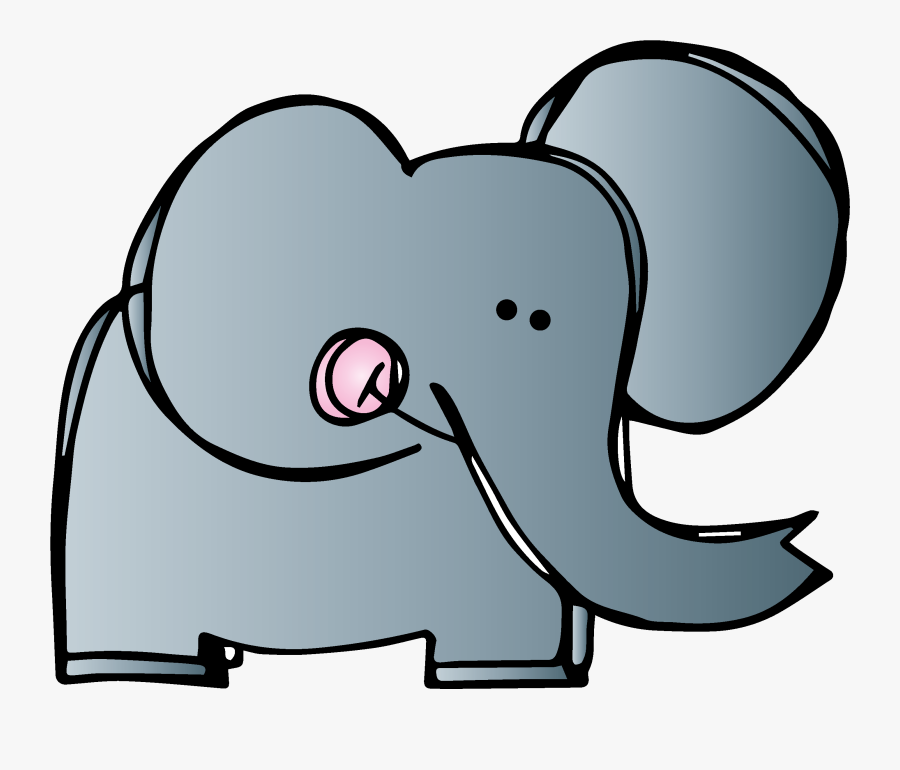 Illustrated Elephant, Transparent Clipart